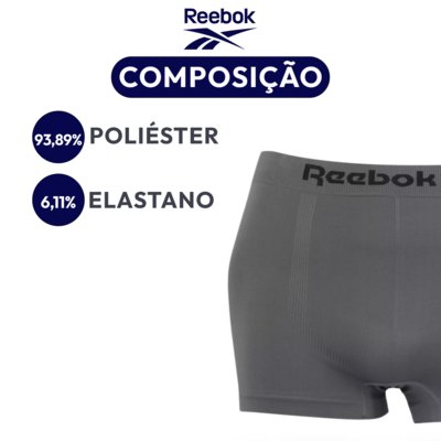 Kit 6 Cuecas Boxer Reebok Microfibra Sortida