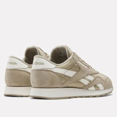 Tênis Reebok CL Nylon Masculino Bege/Branco