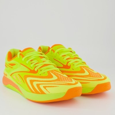 Tênis Reebok Nano X5 Edge Feminino Verde e Laranja