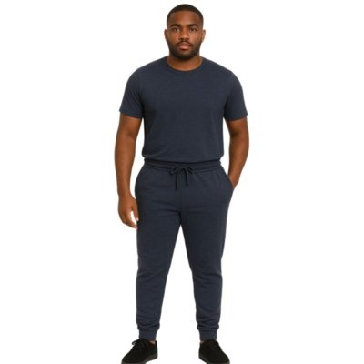 Kit 2 Calça Moletom Masculina Reflexo Íntimo Slim Jogger Com Bolso Preto e Cinza Escuro
