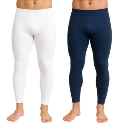 Kit 2 Calça Uv Reflexo Íntimo Segunda Pele Proteção Solar Branco e Azul Marinho