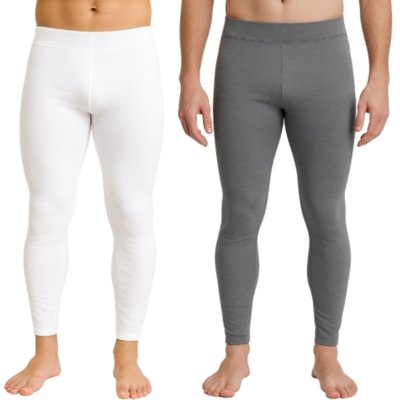 Kit 2 Calça Uv Reflexo Íntimo Segunda Pele Proteção Solar Branco e Cinza