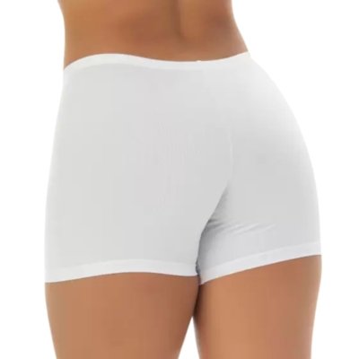 Kit 2 Short Segunda Pele Reflexo Íntimo Anágua Anti Atrito Para Usar Por Baixo Branco e Rosa