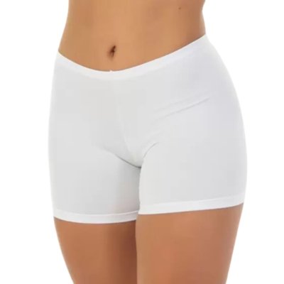 Kit 2 Short Segunda Pele Reflexo Íntimo Anágua Anti Atrito Para Usar Por Baixo Branco e Rosa