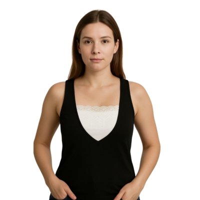 Kit 3 Tapa Decote Para Roupas Reflexo Íntimo Renda Disfarça Decote Esconde Colo Multicolorido