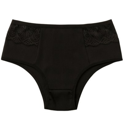 Kit 4 Calcinhas Reflexo Íntimo Com Renda Canelada Lingerie Básica Multicolorida