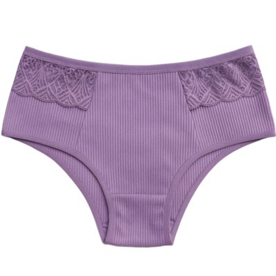 Kit 4 Calcinhas Reflexo Íntimo Com Renda Canelada Lingerie Básica Multicolorida