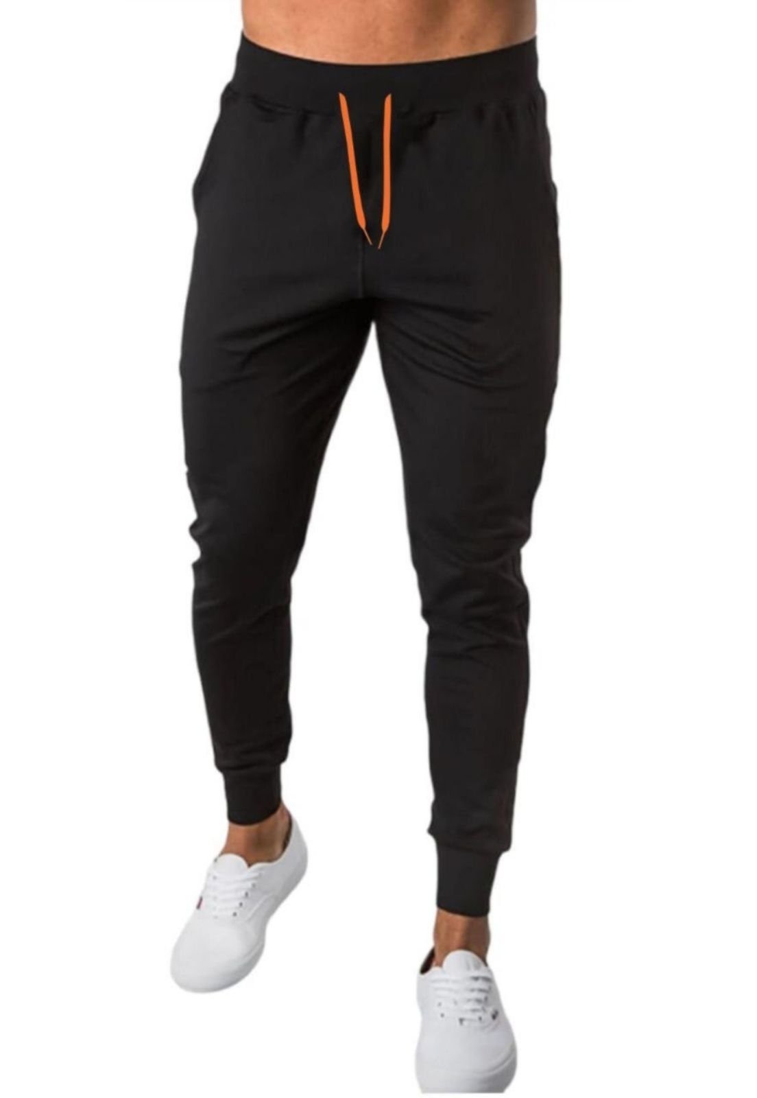 calça de moletom laranja