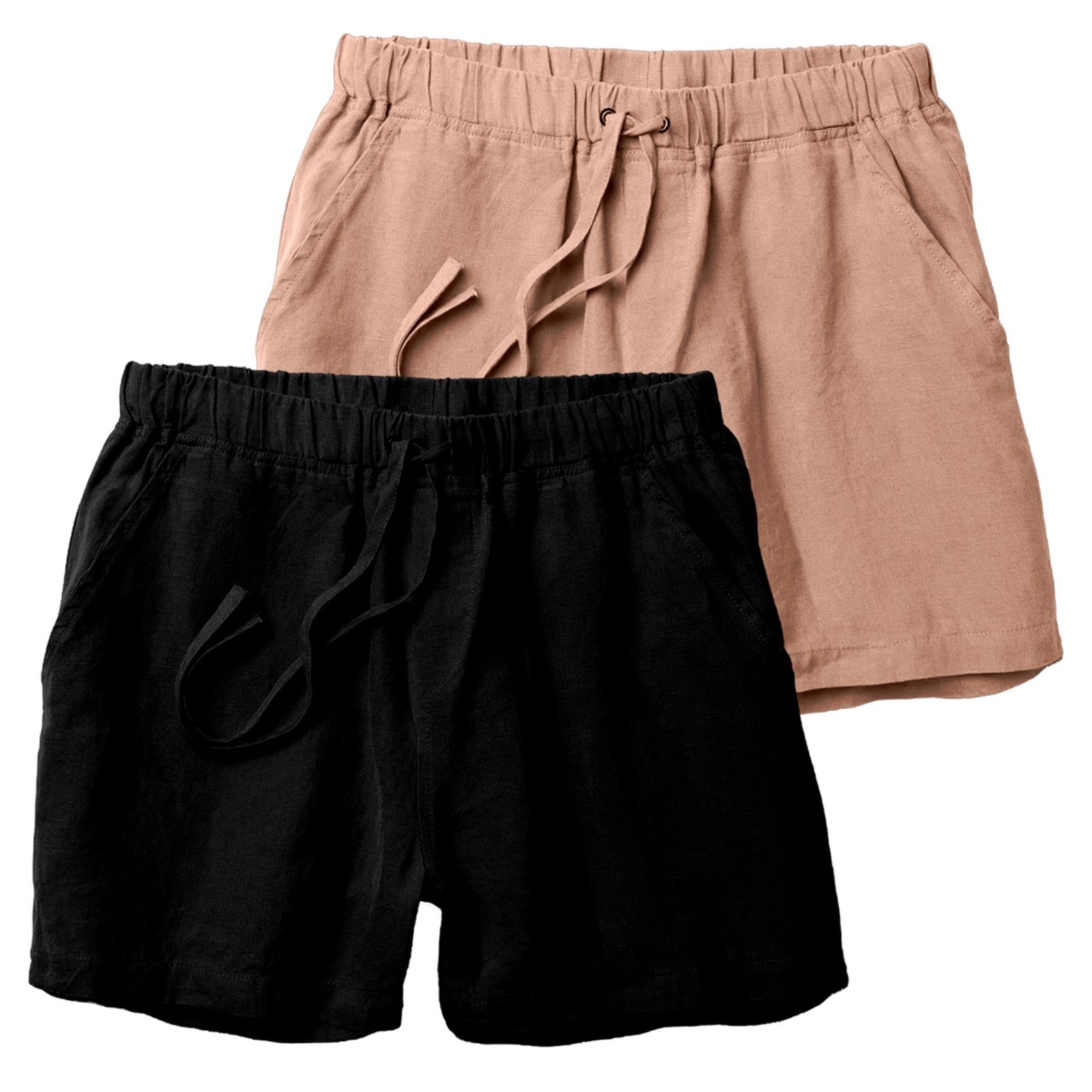 Kit 2 Shorts Linho Premium Bermuda Masculina Moda Praia Luxo