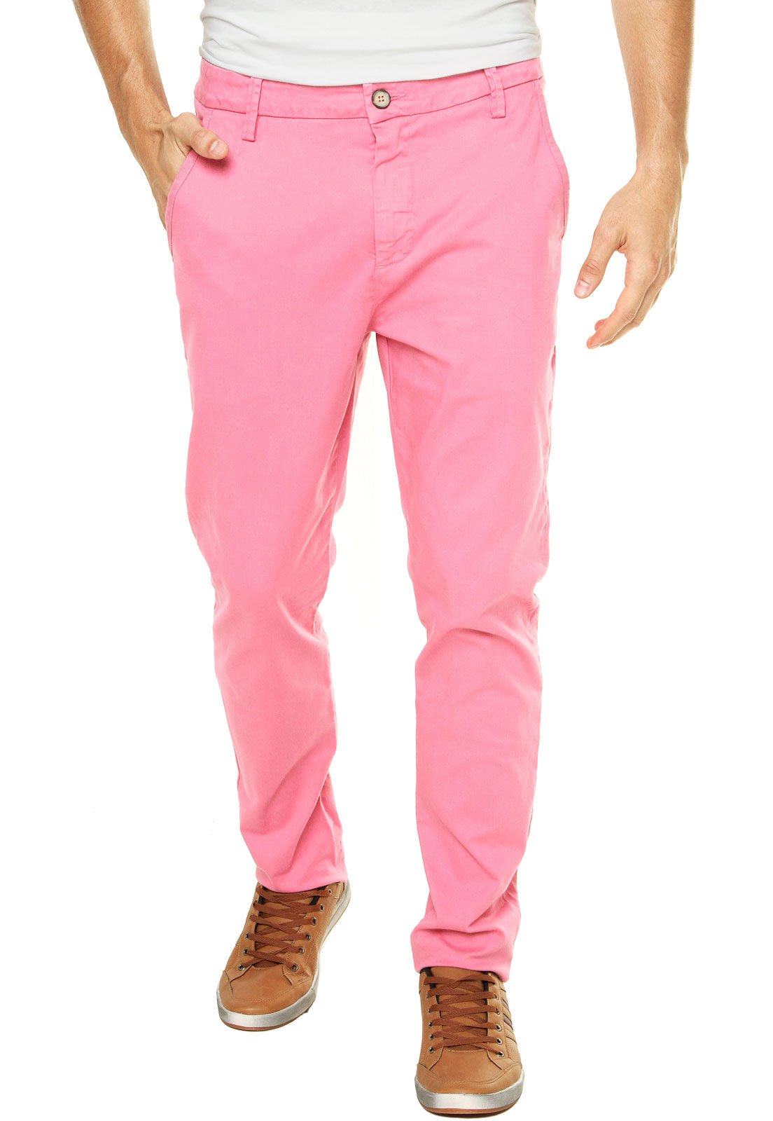 calca rosa masculina