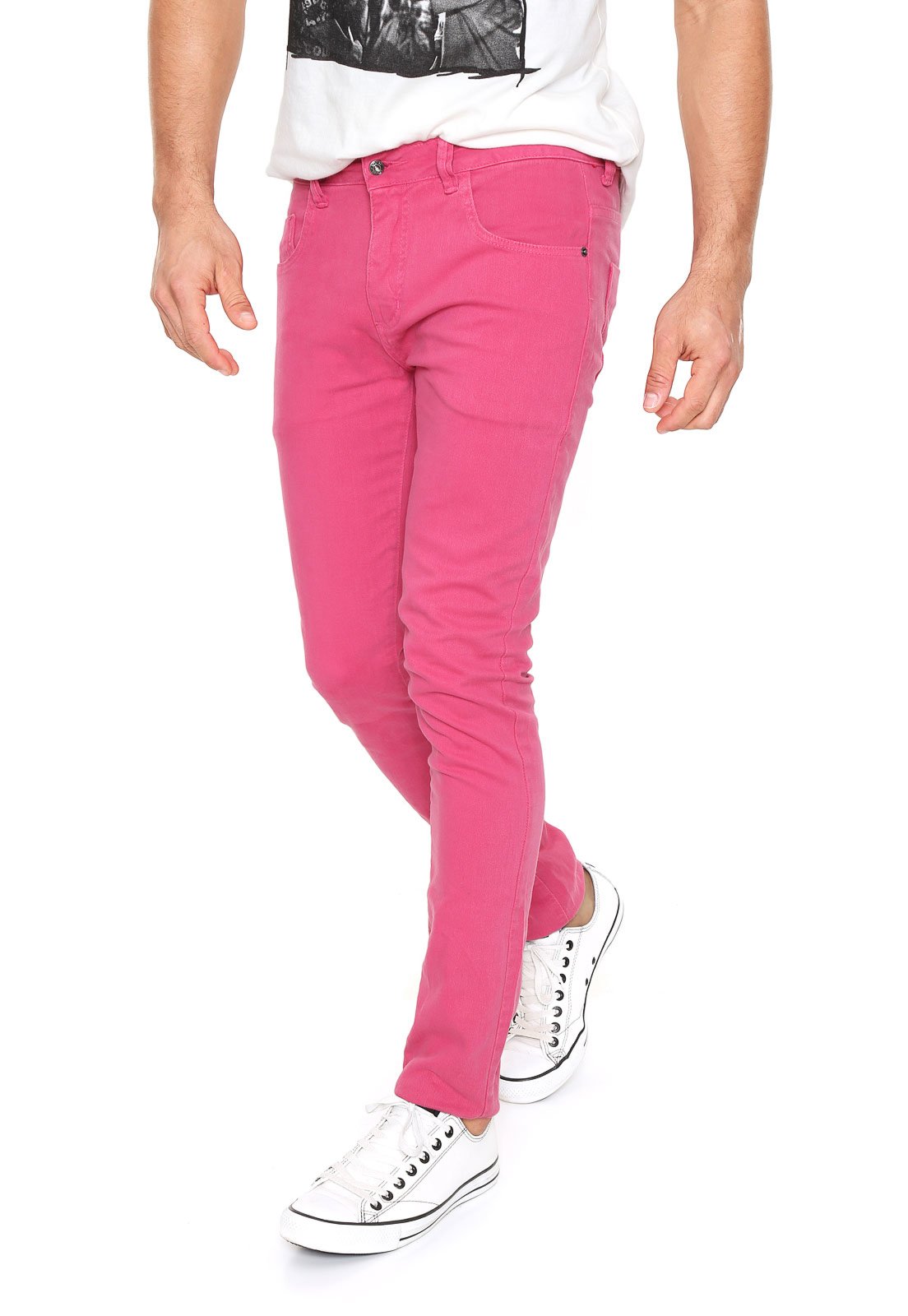 Calça sales rosa masculina