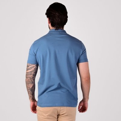 Camisa Polo Reserva Monocromática Azul Raf