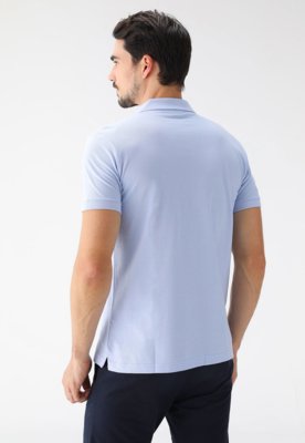 Camisa Polo Reserva Reta Logo Azul