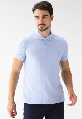 Camisa Polo Reserva Reta Logo Azul