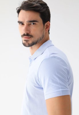Camisa Polo Reserva Reta Logo Azul