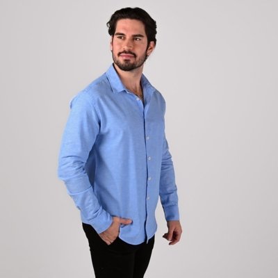 Camisa Reserva Linho Azul