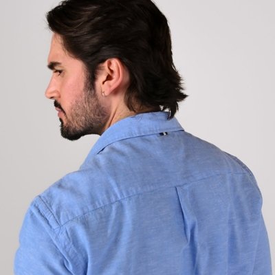 Camisa Reserva Linho Azul