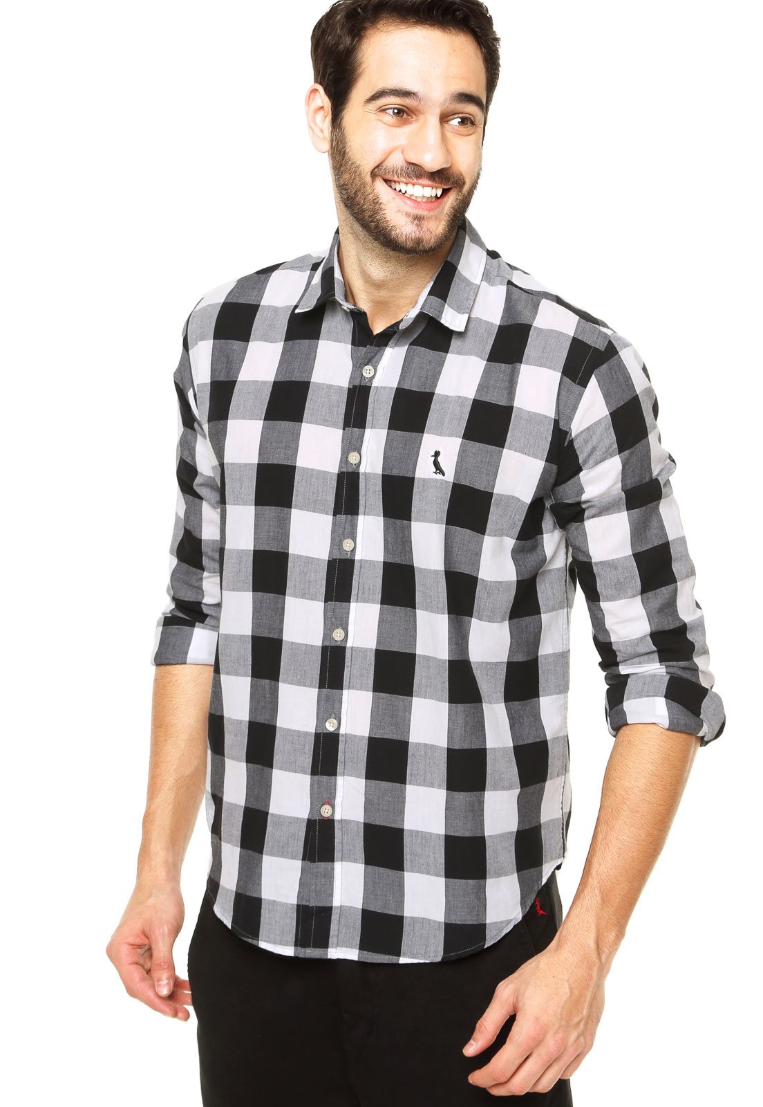 Camisa Xadrez Preto e Branco – MANDORAS