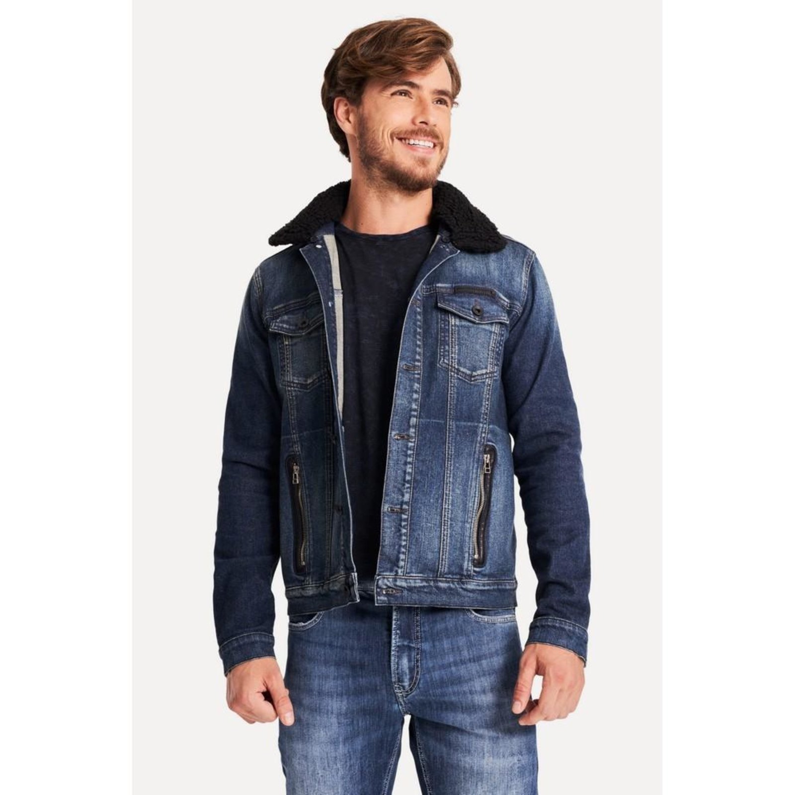 Jaqueta jeans masculina store reserva