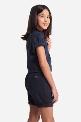 Bermuda Mini Sm 5 Pockets Moletom Reserva Mini Azul Marinho