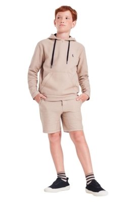 Bermuda Pf Moletom Diagonal Reserva Mini Bege