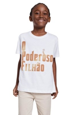 Camiseta Estampada Poderoso Filhão Reserva Mini Branco