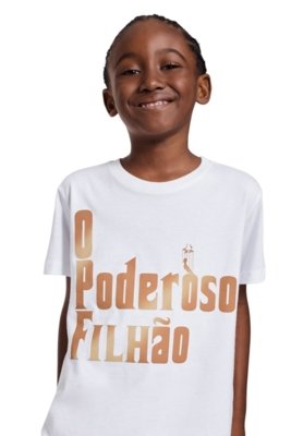 Camiseta Estampada Poderoso Filhão Reserva Mini Branco
