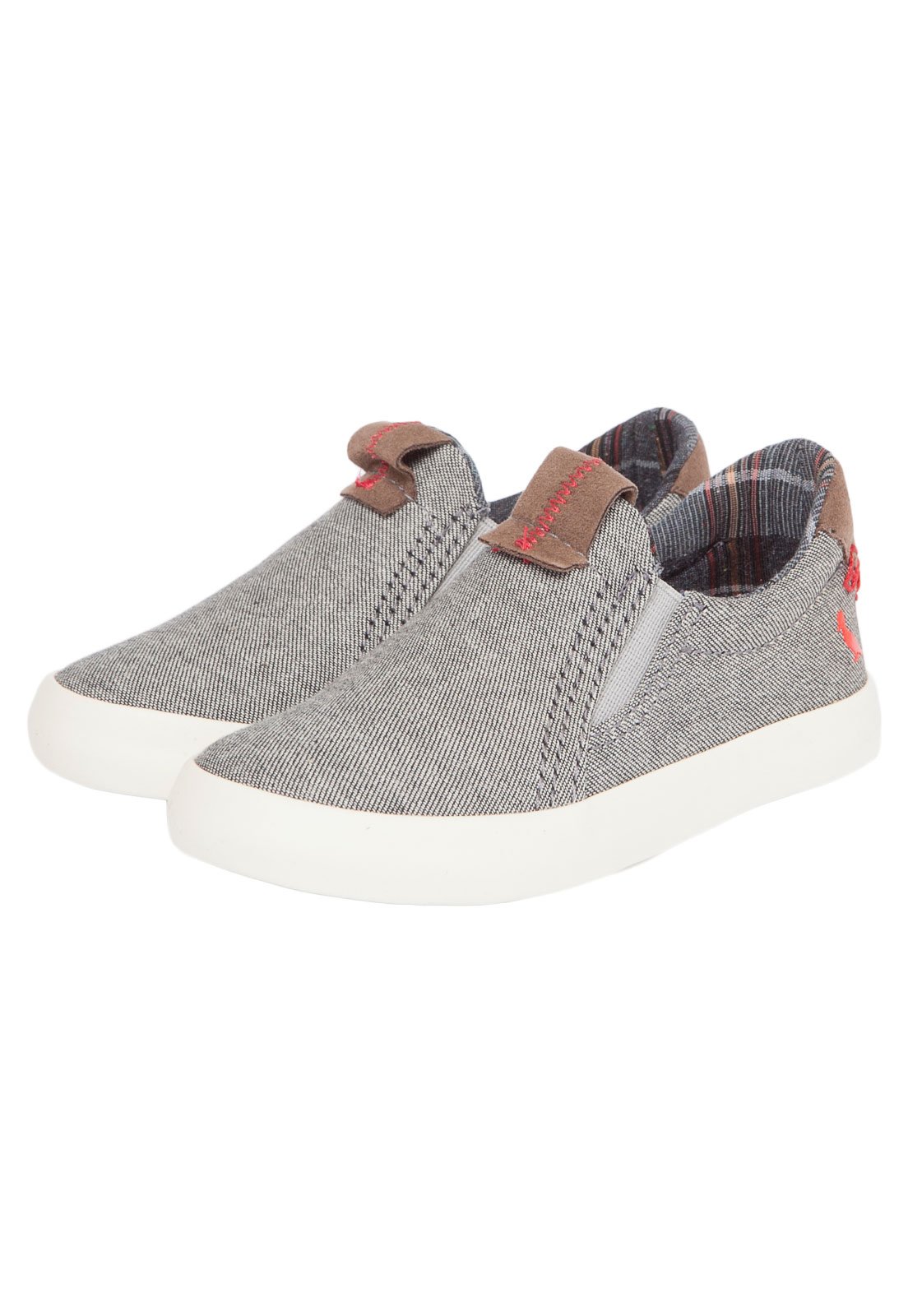tenis infantil cinza