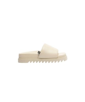 Sandália Rasteira Fem Slide Reversa Off-white