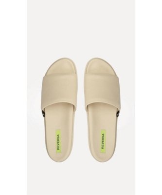 Sandália Rasteira Fem Slide Reversa Off-white