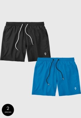 Kit 2 Shorts Bermudas Praia Liso Lisa Masculino Tactel Básico Moda Básica Preto/Azul Menor preço em Kit 2 Shorts Bermudas Praia Liso Lisa Masculino Tactel Básico Moda Básica Preto/Azul