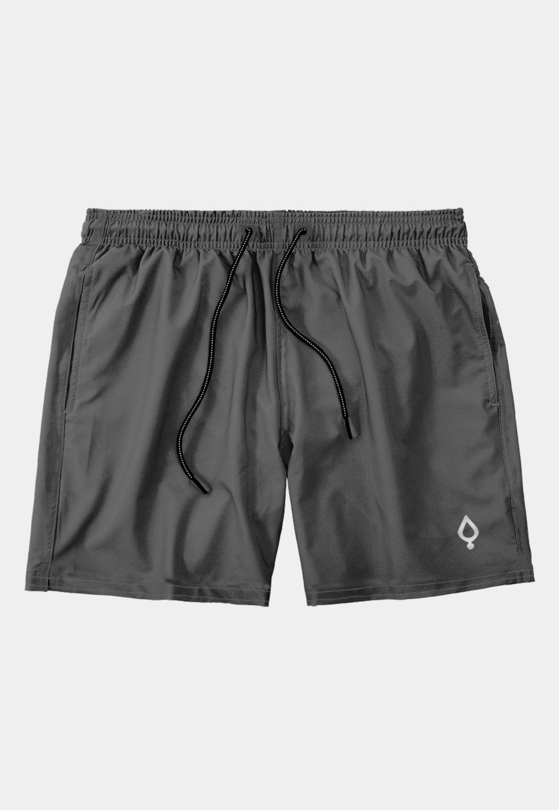 Short e Bermuda Praia Lisa Liso Masculina Tactel Básico Moda Básica Cinza Escuro