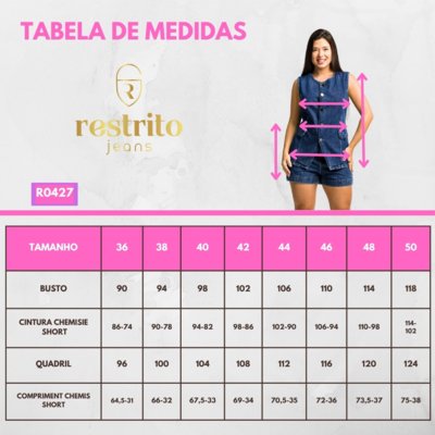 Conjunto Restrito Jeans Max Colete e Short Social - Azul