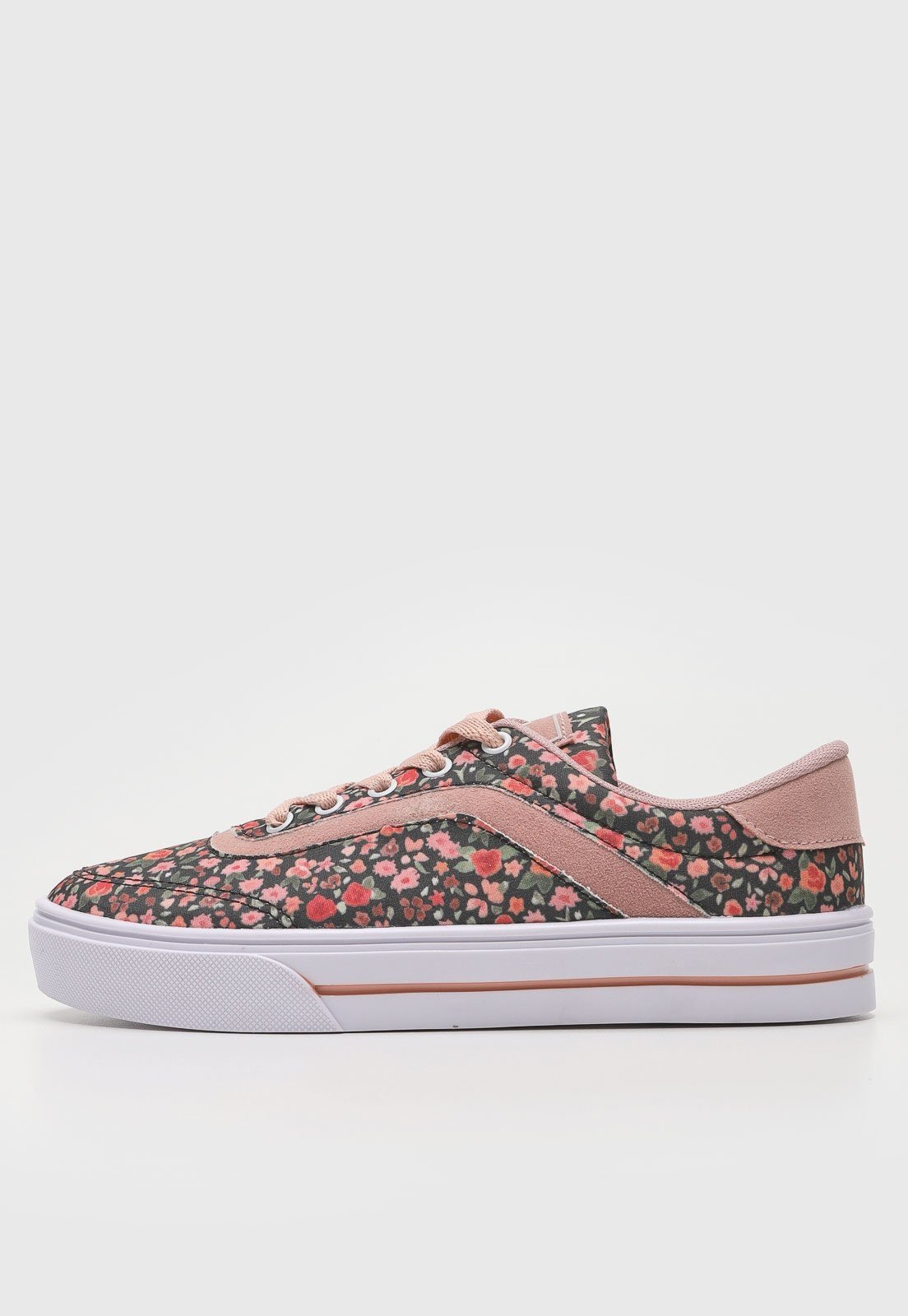 Casual Tênis DAFITI SHOES Floral Preto - Compre Agora