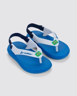 Chinelo Bebê Rider R1 Brasil Azul