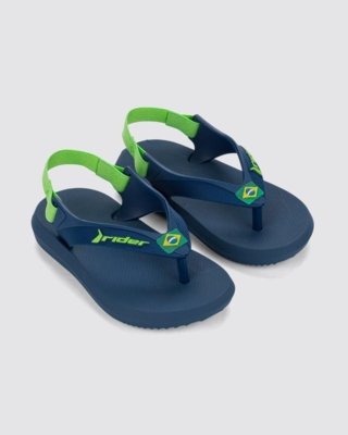 Chinelo Bebê Rider R1 Brasil Azul