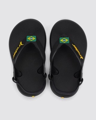 Chinelo Bebê Rider R1 Brasil Preto
