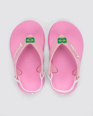 Chinelo Bebê Rider R1 Brasil Rosa