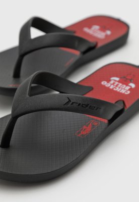 Chinelo Infantil Rider NBA Preta