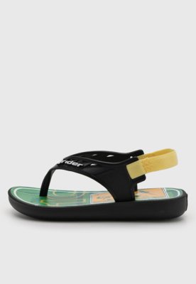 Chinelo Infantil Rider Street Fun Verde e Preto