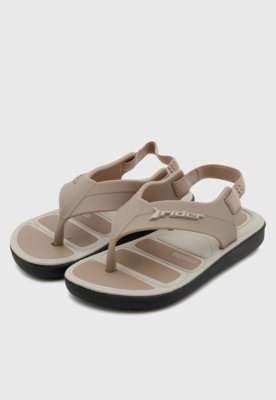 Chinelo Infantil Rider Tira Elástica Bege