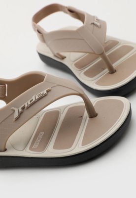 Chinelo Infantil Rider Tira Elástica Bege