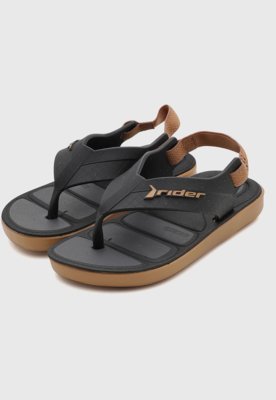 Chinelo Infantil Rider Tira Elástica Preto