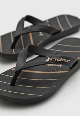 Chinelo Infantil Rider Tiras Finas Preto