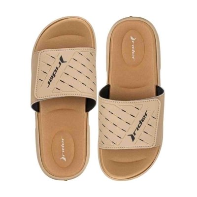 Chinelo Masculino Slide Rider R Soft Plus Bege