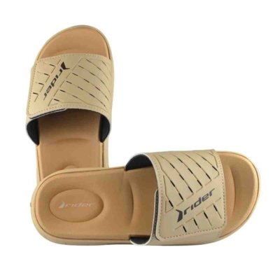 Chinelo Masculino Slide Rider R Soft Plus Bege