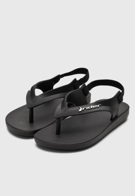 Chinelo Rider Feel Dedo Infantil Preto