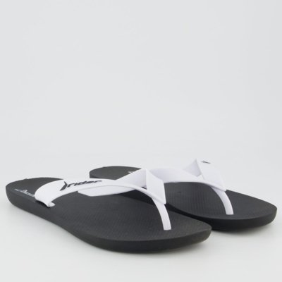 Chinelo Rider Feel Light Preto e Branco