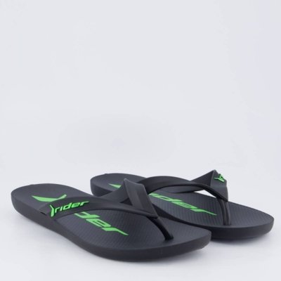 Chinelo Rider Feel Preto e Verde