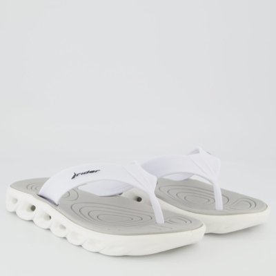 Chinelo Rider R Power Low Cinza e Branco